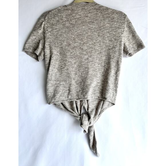 Madewell Women's Knot Front Sweater Size Small Soft Cream Beige Top - Picture 4 of 5